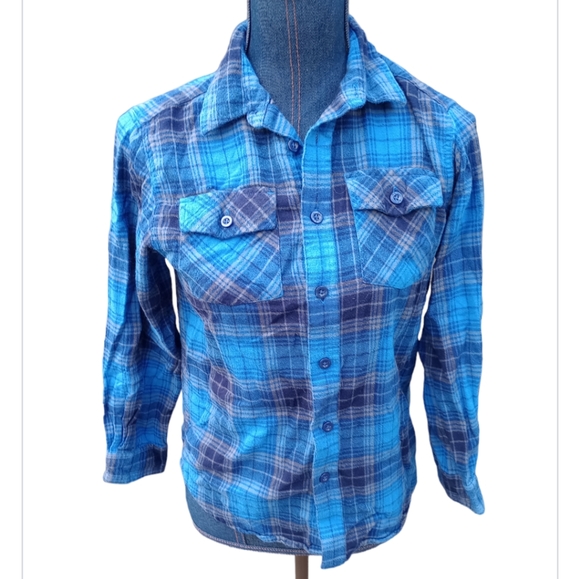 L.L. Bean girls long sleeve button up flannel - Picture 5 of 6